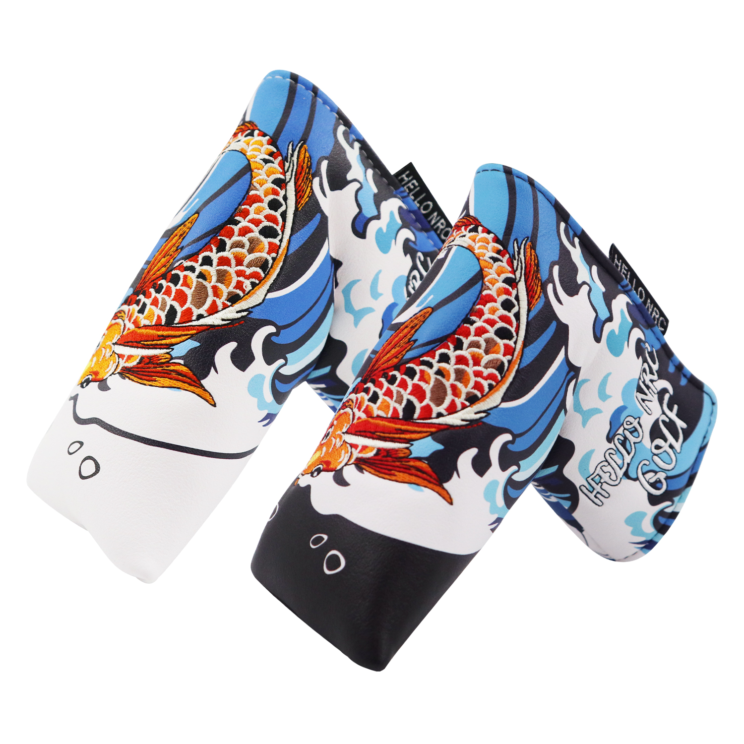 Putter Mallet Blade - ‘Fish’ Pattern Blade Putter Head Cover,
