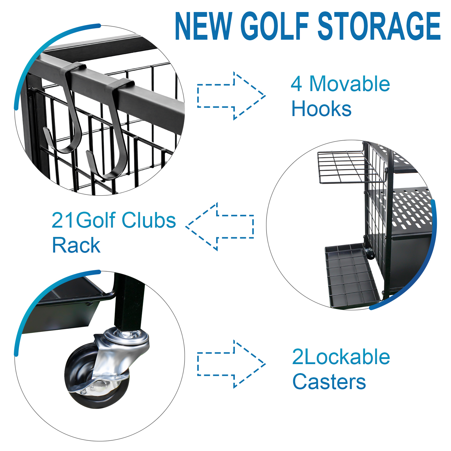 Golf Bag Storage Garage Organi - Golf Equipment Garage Organizer ulasan dan harga