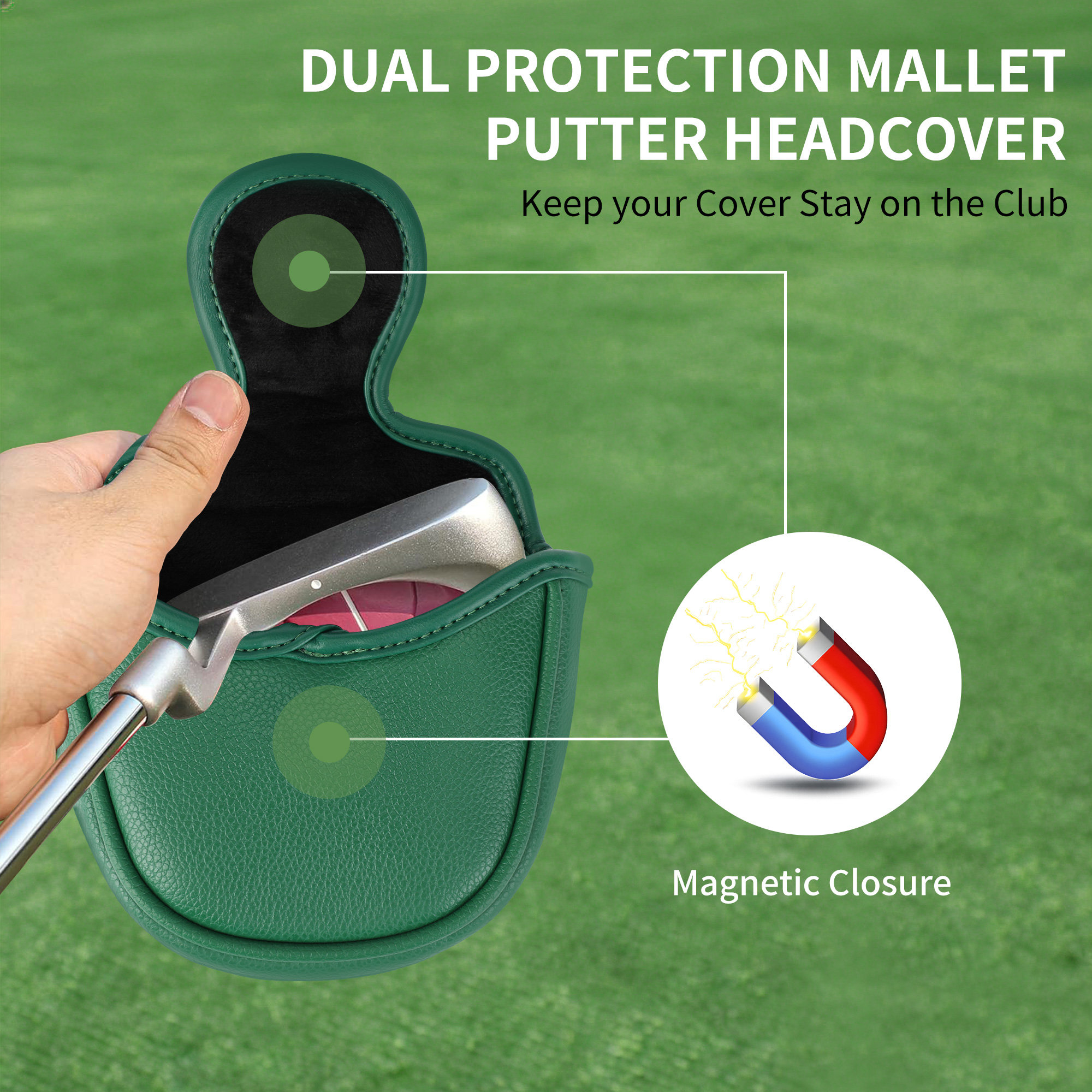 1pc Golf Putter Headcover Dura - Putter Mallet Blade ulasan dan harga