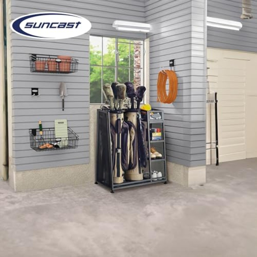 Heavy-duty metal golf bag and  - Golf Equipment Garage Organizer ulasan dan harga