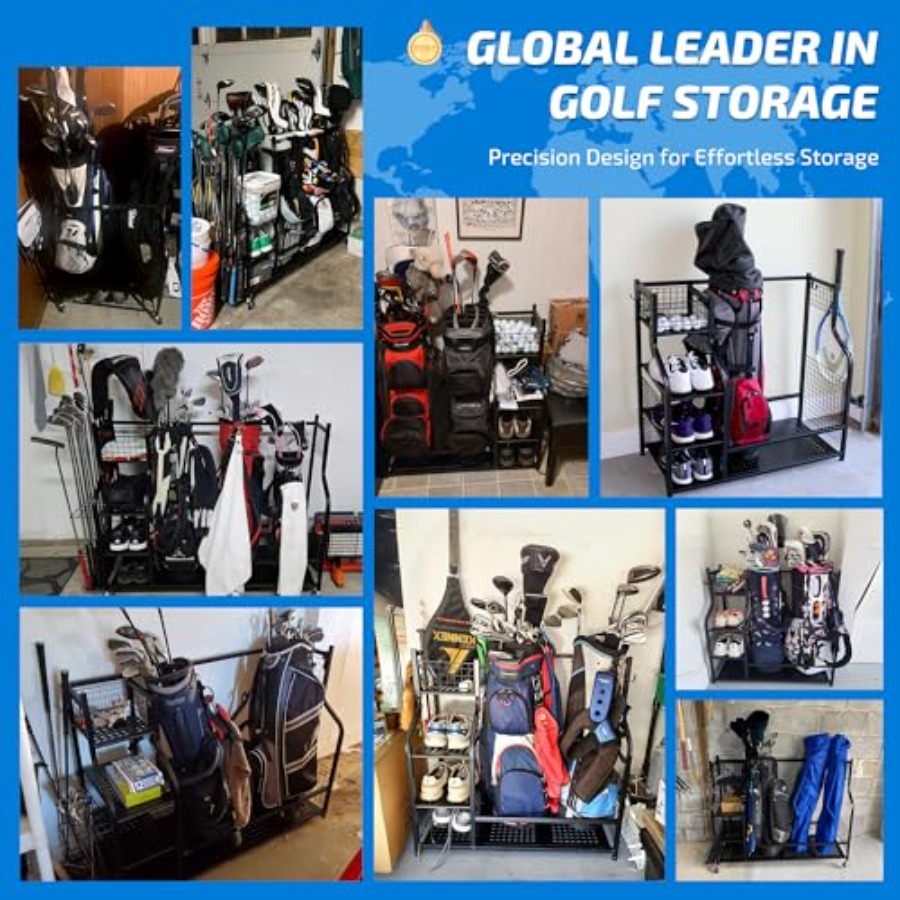 Golf Bag Storage Garage Organi - Golf Equipment Garage Organizer ulasan dan harga