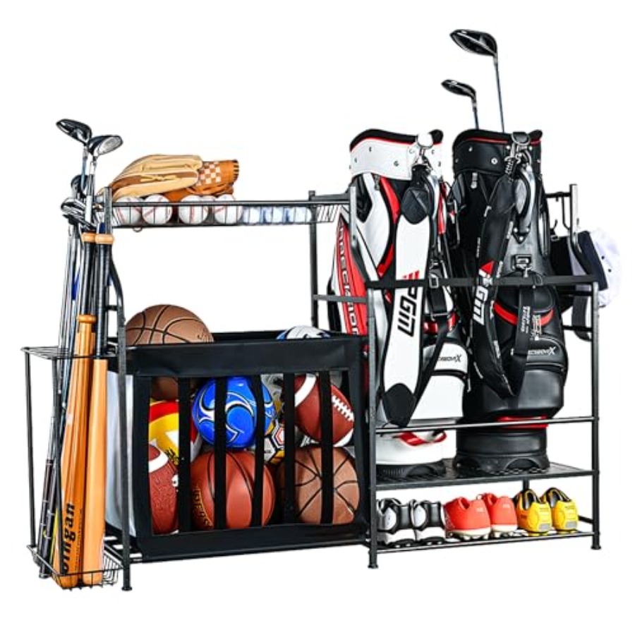 Sports Equipment Organizer Rac - Golf Equipment Garage Organizer ulasan dan harga