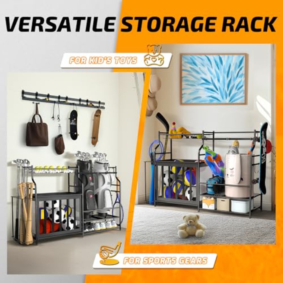 Sports Equipment Organizer Rac - Golf Equipment Garage Organizer ulasan dan harga