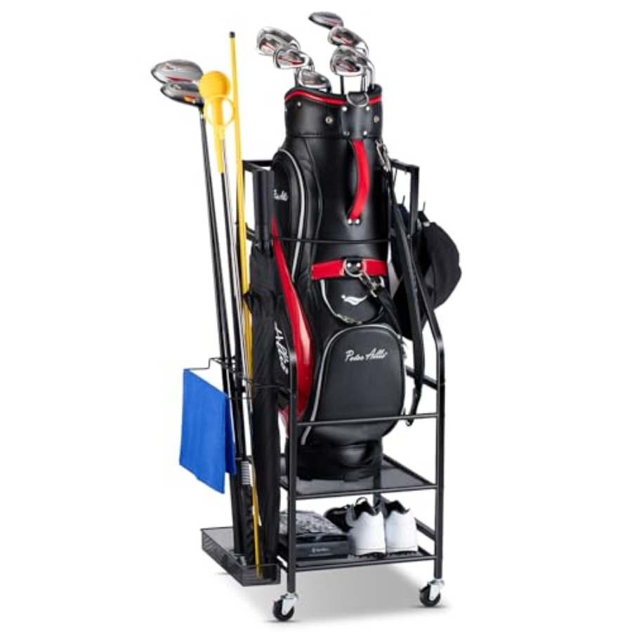 Golf Bags Storage Garage Organ - Golf Equipment Garage Organizer ulasan dan harga