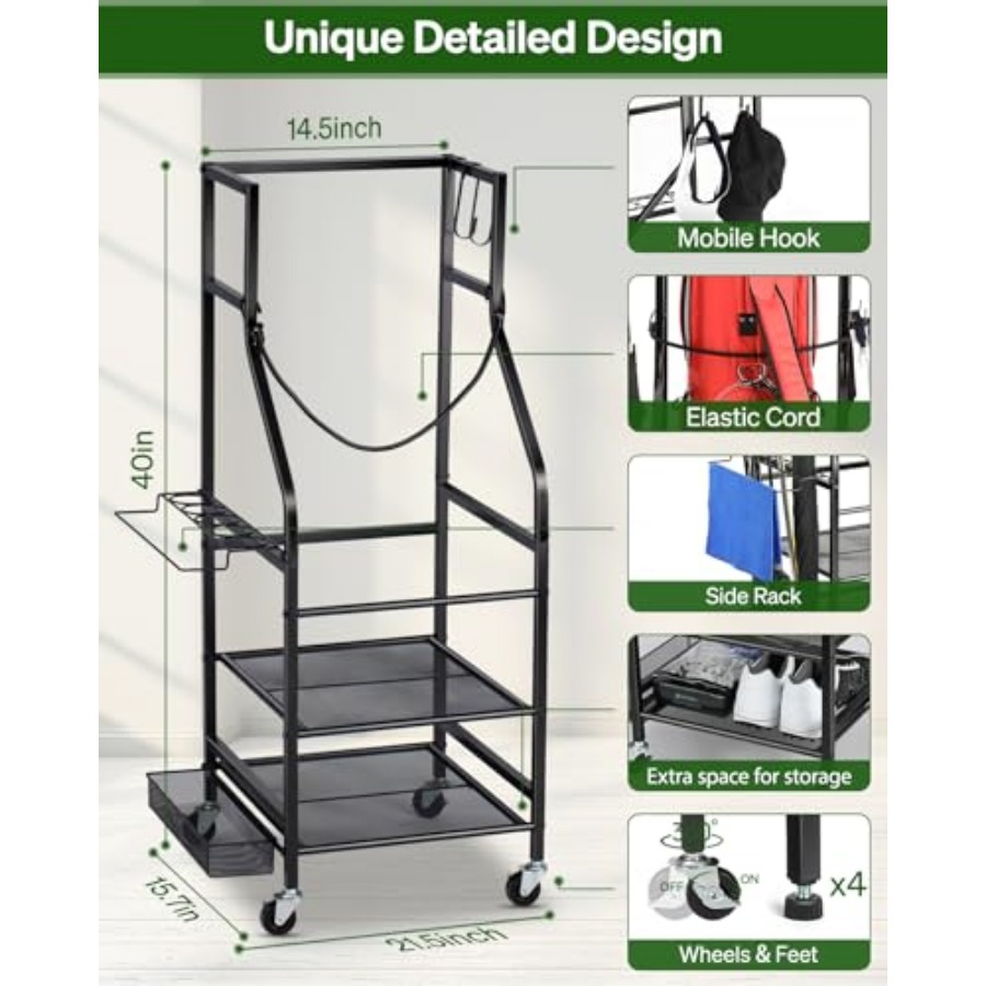 Golf Bags Storage Garage Organ - Golf Equipment Garage Organizer ulasan dan harga