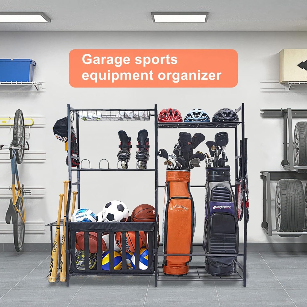 Garage Sports Equipment Organi - Golf Equipment Garage Organizer ulasan dan harga