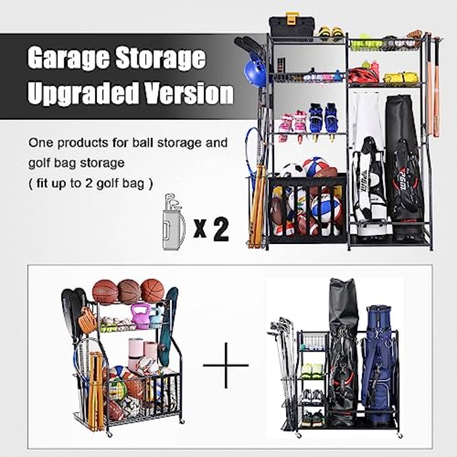 Garage Sports Equipment Storag - Golf Equipment Garage Organizer ulasan dan harga