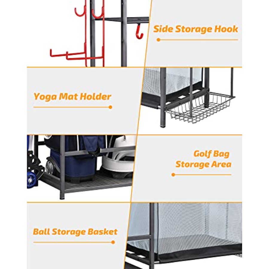Extra Large Golf Storage Ball  - Golf Equipment Garage Organizer ulasan dan harga