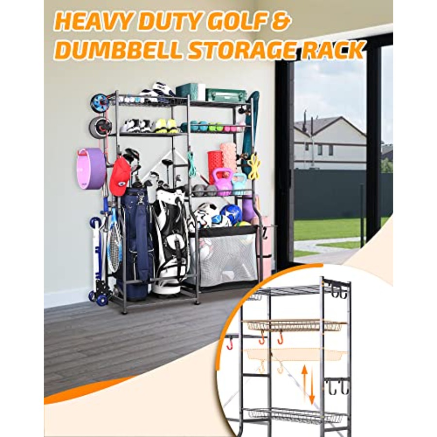 Extra Large Golf Storage Ball  - Golf Equipment Garage Organizer ulasan dan harga