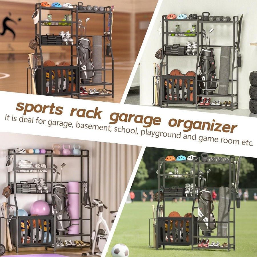 Garage Sports Equipment Organi - Golf Equipment Garage Organizer ulasan dan harga