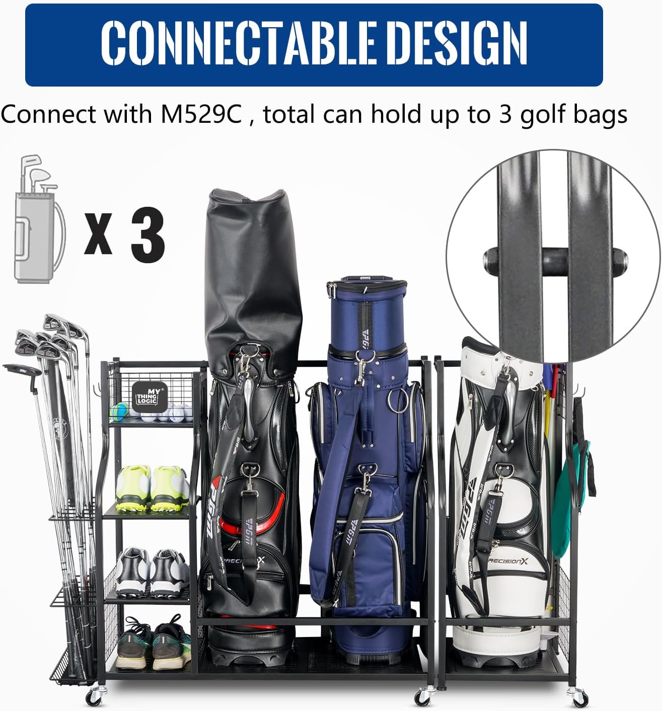 Golf Storage Garage Organizer, - Golf Equipment Garage Organizer ulasan dan harga