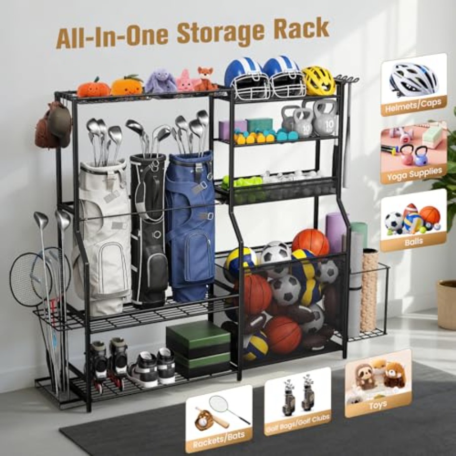 Garage Sports Equipment Organi - Golf Equipment Garage Organizer ulasan dan harga
