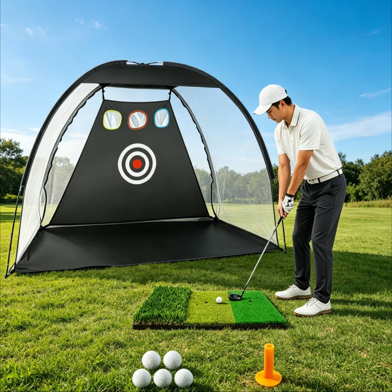 Golf Hitting Net Portable Golf - Golf Equipment Usa ulasan dan harga