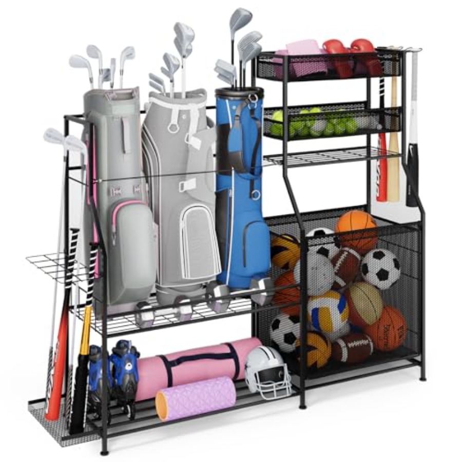 Garage Sports Equipment Organi - Golf Equipment Garage Organizer ulasan dan harga