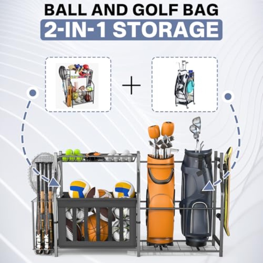 Garage Sports Equipment Organi - Golf Equipment Garage Organizer ulasan dan harga